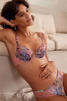 Атласный бюстгальтер пуш-ап Next, мультиколор