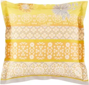 Атласный чехол на подушку Bassetti Mako одинарный POSILLIPO цвет Y1 ЖЕЛТЫЙ размер 40x40