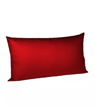 Атласный чехол на подушку Fleuresse Mako 40х80см однотонный на молнии, двойная упаковка 4580 бордо