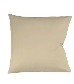 Атласный чехол на подушку Fleuresse Mako 40x80см однотонный на молнии, двойная упаковка, 2043 бежевый