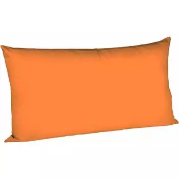 Атласный чехол на подушку Fleuresse Mako 40x80см однотонный на молнии, двойная упаковка 2044 оранжевый