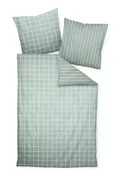 Атласный чехол на подушку Janine Mako Kiss. 80x80 1 шт. Modernclassic 39025-46-610 шалфейный зеленый Original Janine