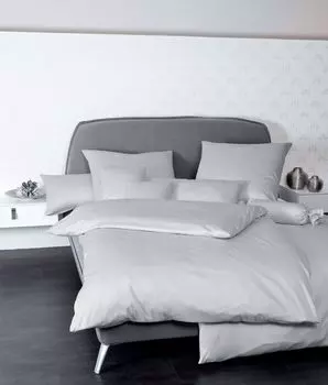 Атласный чехол на подушку Janine Mako NR 15x40 1 шт. Цвета 31001-28-690 платиновый Original Janine