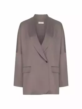 Атласный двубортный жакет Panicale, серый