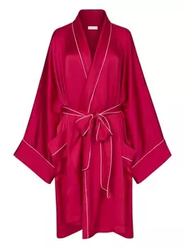 Атласный халат с завязками Nina Ricci, розовый