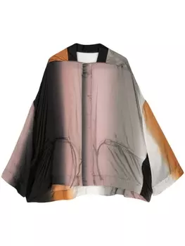 Атласный кардиган с заниженными плечами Rick Owens, розовый