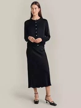 Атласный кардиган Violetta Ghost, черный