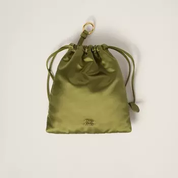 Атласный клатч Duchess Miu Miu, зеленый