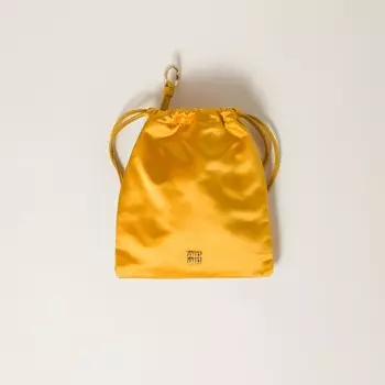 Атласный клатч Duchess Miu Miu, желтый