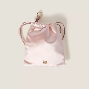 Атласный клатч Miu Miu, розовый