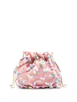 Атласный клатч Rosantica, розовый