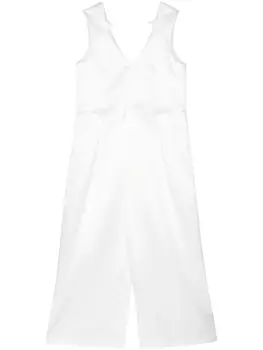 Атласный комбинезон без рукавов Noir Kei Ninomiya, белый