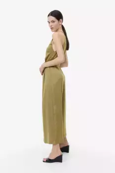 Атласный комбинезон H&M, зеленый