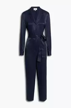 Атласный комбинезон с поясом 3.1 PHILLIP LIM, синий