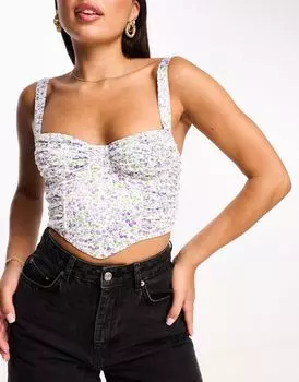 Атласный корсет на косточках ASOS DESIGN Hope