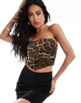 Атласный корсет с изображением животных ASOS DESIGN