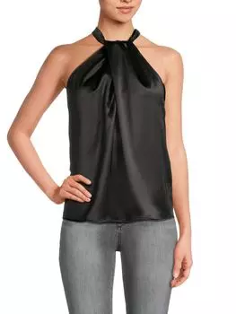 Атласный крученый топ Gibsonlook, черный