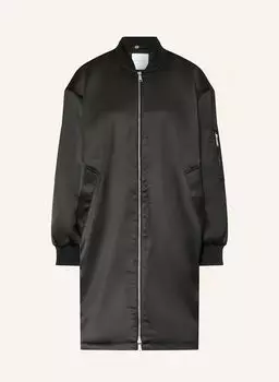 Атласный пиджак баннерлонг Rino & Pelle, черный