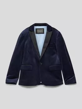 Атласный пиджак на 1 пуговице Scotch & Soda, синий