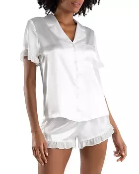 Атласный пижамный комплект In Bloom от Jonquil Alice In Bloom by Jonquil, слоновая кость/кремовый