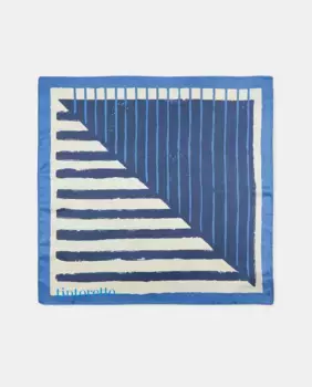 Атласный шарф с лоскутным принтом Tintoretto, черный