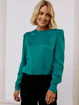 Атласный топ Aspiga Emelia, Бирюзовый