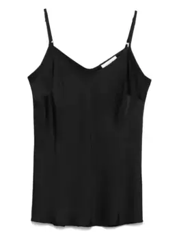 Атласный топ без рукавов Daniele Fiesoli, черный