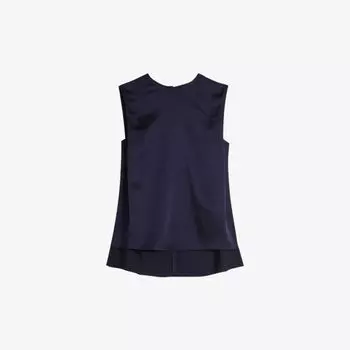 Атласный топ без рукавов Jamihla из переработанного полиэстера Ted Baker, темно-синий