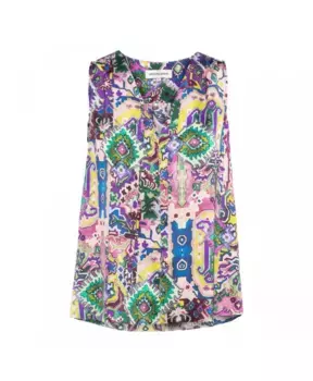 Атласный топ без рукавов мульти &Co Woman, мультиколор