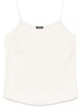 Атласный топ без рукавов Peserico, нейтральный