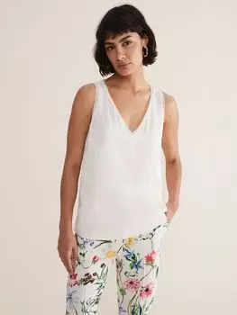 Атласный топ без рукавов Phase Eight Bellamy, белый