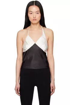 Атласный топ-бюстье с защипами Kijun, мультиколор