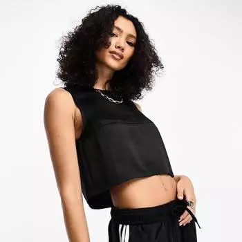 Атласный топ Collusion Studios Co-ord, черный