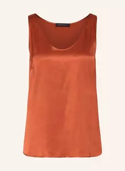 Атласный топ ELENA MIRO, коричневый