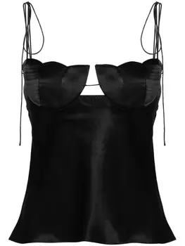 Атласный топ Iolantha Anna October, черный