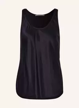 Атласный топ из шелка Dorothee Schumacher, синий