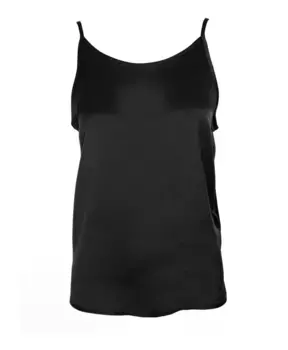 Атласный топ на тонких бретелях Drykorn, черный