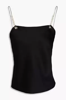 Атласный топ Nerea с цепочкой BA&SH, черный