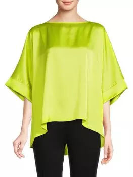 Атласный топ оверсайз Renee C., цвет Citron