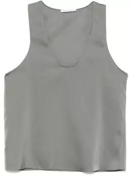 Атласный топ Patrizia Pepe, зеленый