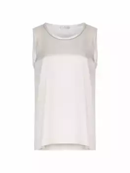 Атласный топ с цепью мониль Panicale, белый