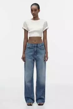 Атласный топ с открытой спиной ZARA, белый