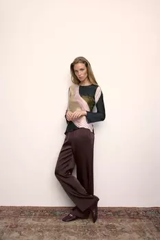 Атласный топ с принтом ZARA, цвет only one