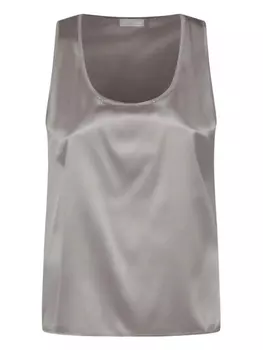 Атласный топ с U-образным вырезом Peserico, серый