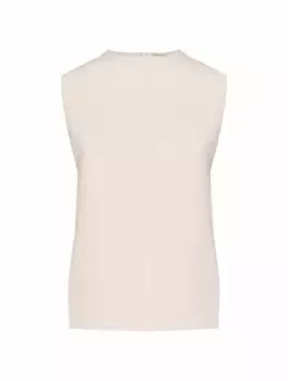 Атласный топ Saint Laurent, белый