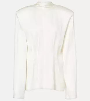 Атласный топ Stella Mccartney, кремовый