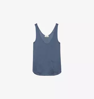 Атласный топ Tarys с круглым вырезом Zadig&Voltaire, цвет officer