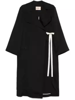 Атласный тренч Plan C, черный