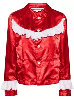 Атласный жакет с оборками Comme Des Garons Girl, красный