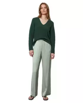 Атласный женский джоггер с эластичной резинкой на талии MARC O'POLO, зеленый